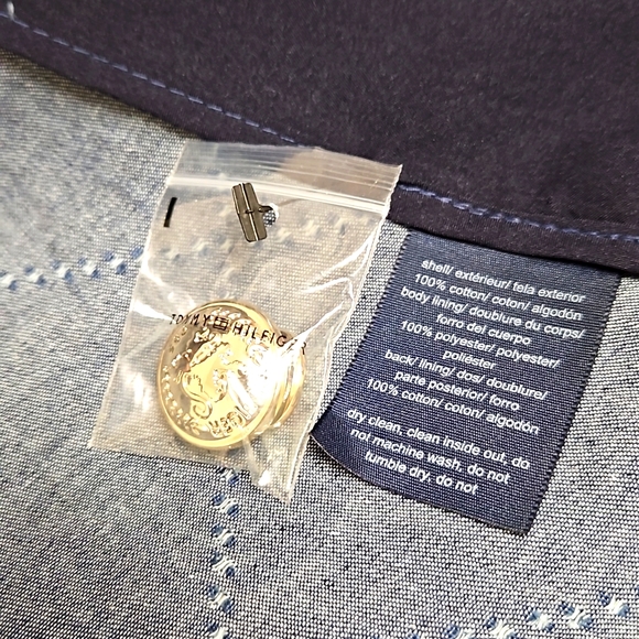 NWOT Classic Tommy Hilfiger Chambray Blazer Preppy Hamptons - Picture 6 of 6